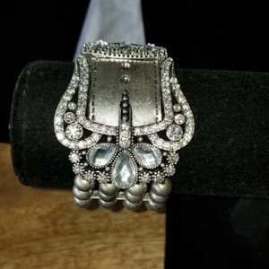 Blinged Silver Braclet